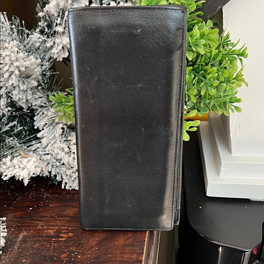 Sleek Black Derek Alexander  Leather Wallet